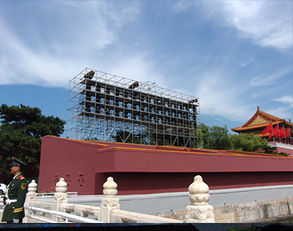天安门灯光架搭建